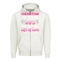 Oatmeal Heather correction officers wife sentenced to a life of love Zipper Hoodie - linhVisuals