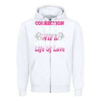 White correction officers wife sentenced to a life of love Zipper Hoodie - linhVisuals