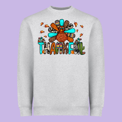 Thankful Turkey Heavyweight Sweatshirt Designed By Jahusdesignshop