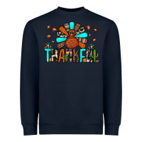 Navy thankful turkey Heavyweight Sweatshirt - JahusDesignShop