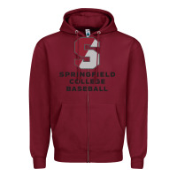 Burgundy springfield college Zipper Hoodie - linhVisuals