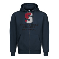 Navy springfield college Zipper Hoodie - linhVisuals