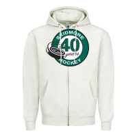 Oatmeal Heather skidmore+anniversary Zipper Hoodie - linhVisuals