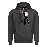 Charcoal Heather Michael Jackson Zipper Hoodie - linhVisuals