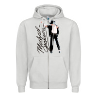 Dove Grey Michael Jackson Zipper Hoodie - linhVisuals