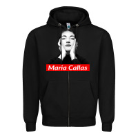 Black Maria Callas Zipper Hoodie - linhVisuals