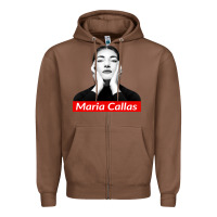 Chestnut Maria Callas Zipper Hoodie - linhVisuals