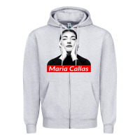 Heather Grey Maria Callas Zipper Hoodie - linhVisuals