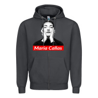 Smoke Maria Callas Zipper Hoodie - linhVisuals