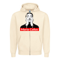 Sandshell Maria Callas Zipper Hoodie - linhVisuals
