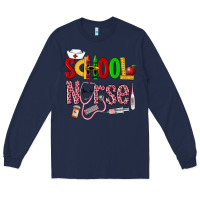 Navy School Nurse Long Sleeve Tee - LillyAllenDesigns