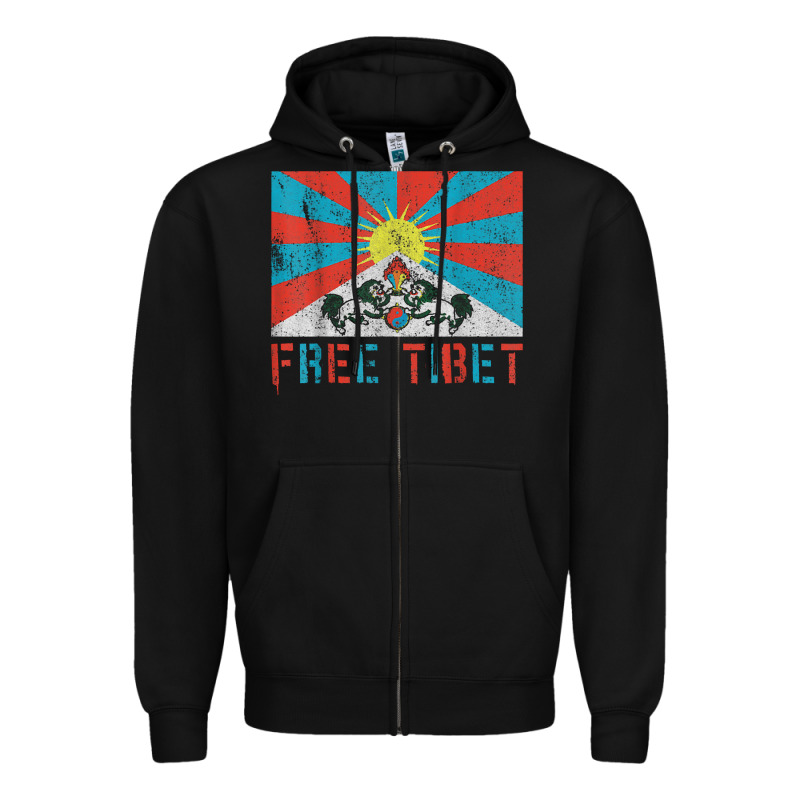 Free Tibet Zipper Hoodie by linhVisuals | Teevron