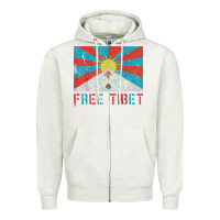 Oatmeal Heather free tibet Zipper Hoodie - linhVisuals