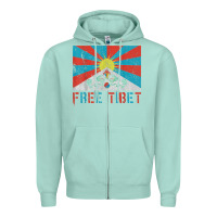 Seafoam free tibet Zipper Hoodie - linhVisuals