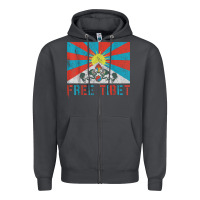 Smoke free tibet Zipper Hoodie - linhVisuals