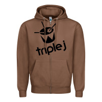 Chestnut triple j Zipper Hoodie - linhVisuals