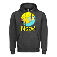 Charcoal Heather twisted tea mood Zipper Hoodie - linhVisuals