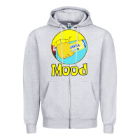 Heather Grey twisted tea mood Zipper Hoodie - linhVisuals