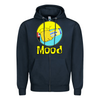 Navy twisted tea mood Zipper Hoodie - linhVisuals