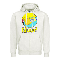 Oatmeal Heather twisted tea mood Zipper Hoodie - linhVisuals