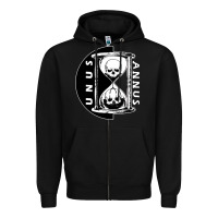 Black unus annus Zipper Hoodie - linhVisuals