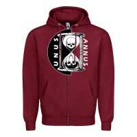 Burgundy unus annus Zipper Hoodie - linhVisuals