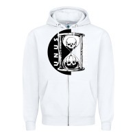 White unus annus Zipper Hoodie - linhVisuals