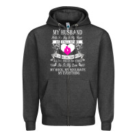 Charcoal Heather my husband holds the key to my heart Zipper Hoodie - linhVisuals