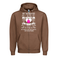 Chestnut my husband holds the key to my heart Zipper Hoodie - linhVisuals