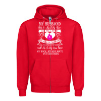 Red my husband holds the key to my heart Zipper Hoodie - linhVisuals