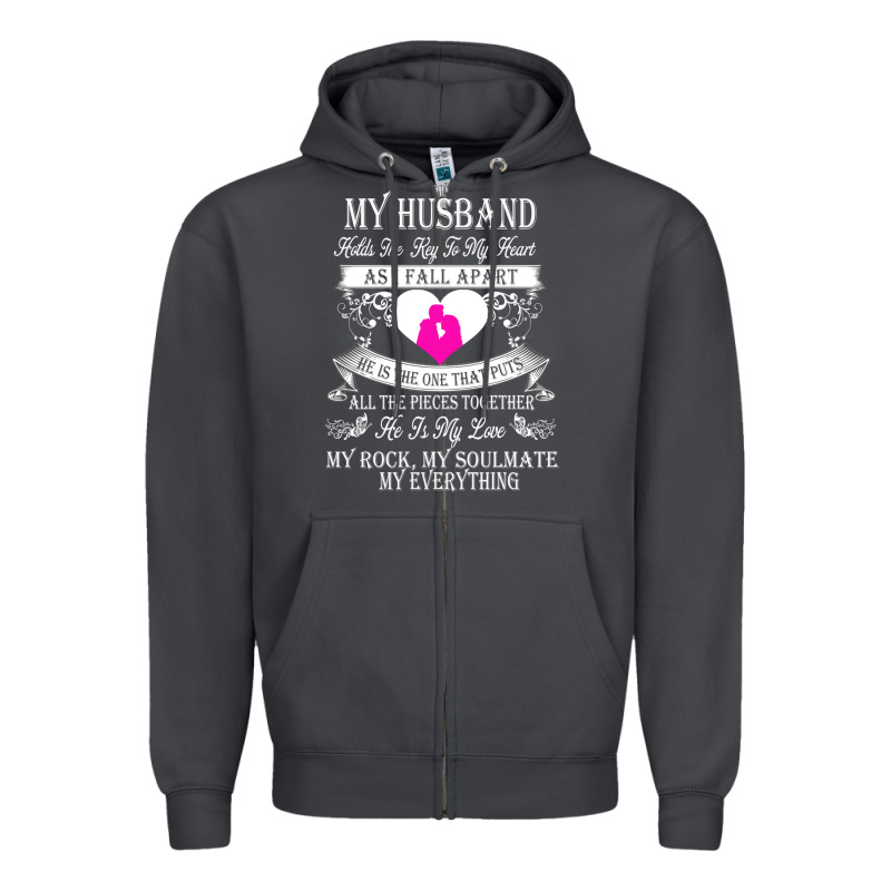 My Husband Holds The Key To My Heart Zipper Hoodie by linhVisuals | Teevron