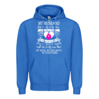 True Royal my husband holds the key to my heart Zipper Hoodie - linhVisuals