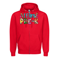 Red team pre k Zipper Hoodie - JahusDesignShop