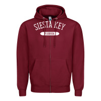 Burgundy siesta key shirt classic style sarasota florida fl Zipper Hoodie - linhVisuals