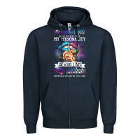 Navy november girl make no mistake my personality funny Zipper Hoodie - linhVisuals