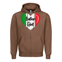 Chestnut italy flag for women italian girl Zipper Hoodie - linhVisuals