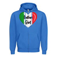 True Royal italy flag for women italian girl Zipper Hoodie - linhVisuals