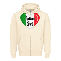 Sandshell italy flag for women italian girl Zipper Hoodie - linhVisuals