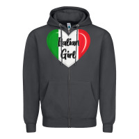 Smoke italy flag for women italian girl Zipper Hoodie - linhVisuals