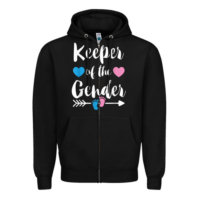 Keeper Of The Gender Reveal Tee Shirt Girl Or Boy Blue Pink Zipper Hoodie by linhVisuals | Teevron