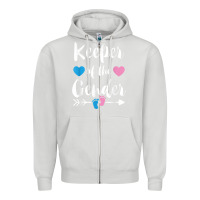Dove Grey keeper of the gender reveal tee shirt girl or boy blue pink Zipper Hoodie - linhVisuals