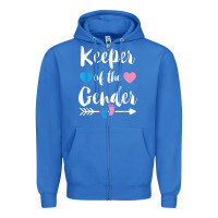 True Royal keeper of the gender reveal tee shirt girl or boy blue pink Zipper Hoodie - linhVisuals