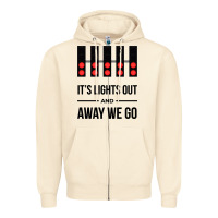 Sandshell it's lights out and away we go Zipper Hoodie - linhVisuals