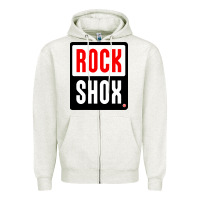 Oatmeal Heather shox rocks Zipper Hoodie - linhVisuals