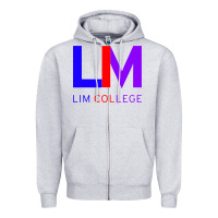 Heather Grey lim college Zipper Hoodie - linhVisuals