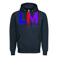 Navy lim college Zipper Hoodie - linhVisuals