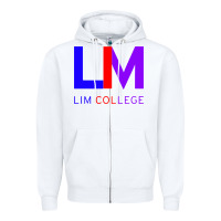White lim college Zipper Hoodie - linhVisuals