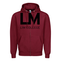 Burgundy lim college Zipper Hoodie - linhVisuals
