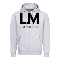 Heather Grey lim college Zipper Hoodie - linhVisuals