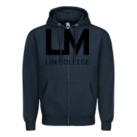 Navy lim college Zipper Hoodie - linhVisuals